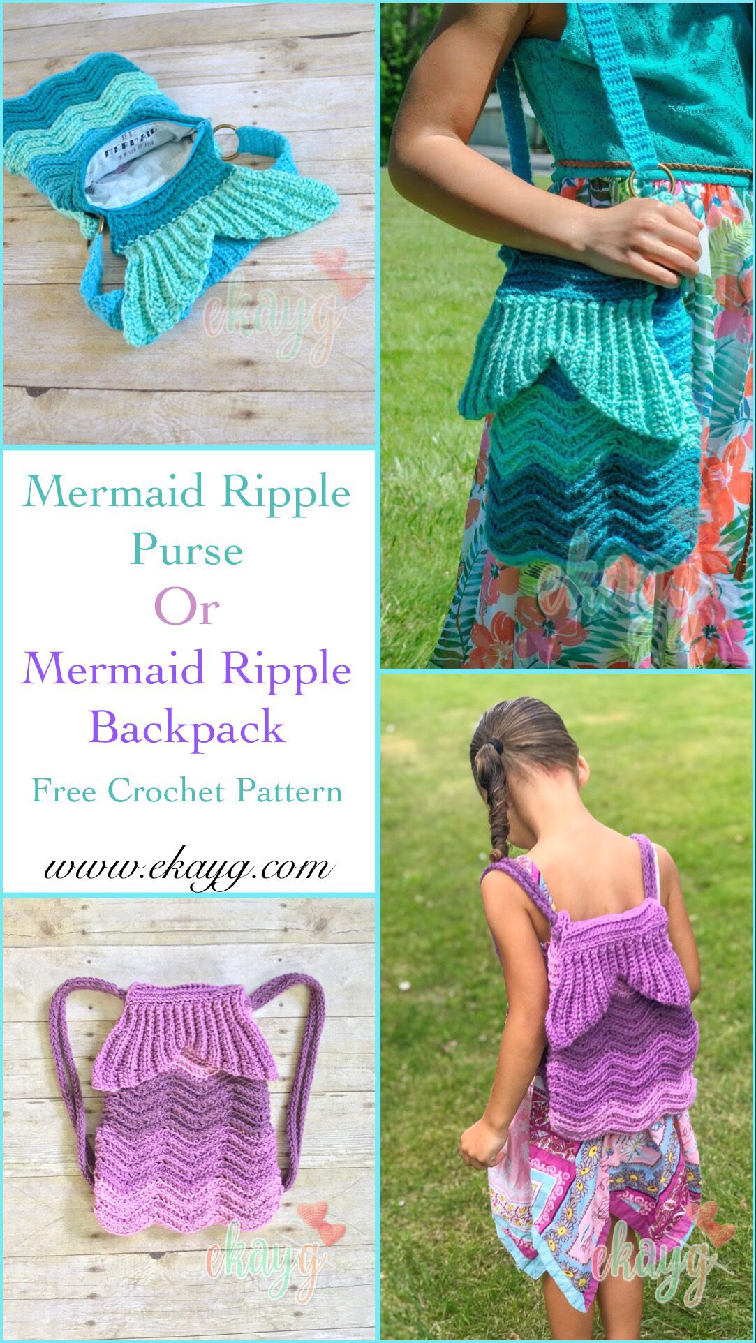 free crochet mermaid purse pattern