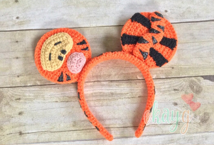 Tigger themed mouse ears
