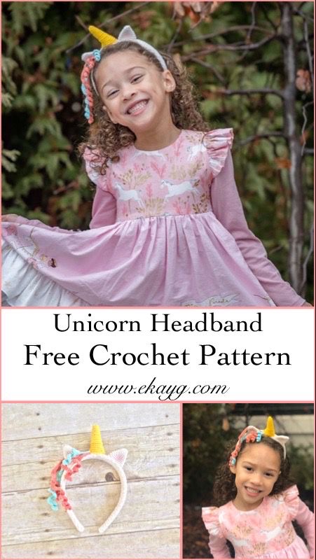 unicorn headband free crochet pattern ekayg crafts