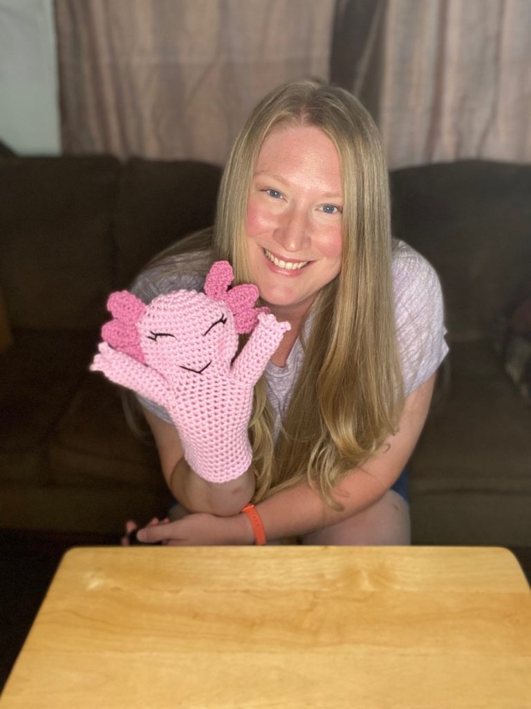 Axolotl Hand Puppet - ekayg crafts